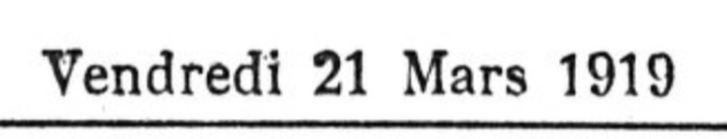 En-tête Feuille d'Avis 21 mars 1919