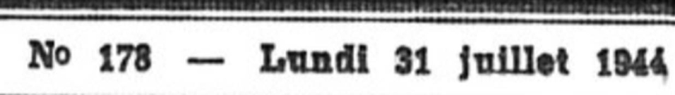 En-tête 31 juillet 1944