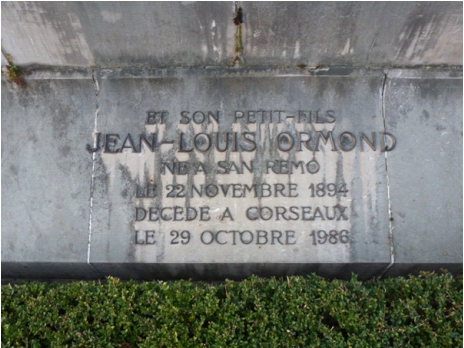 Épitaphe de Jean-Louis Ormond